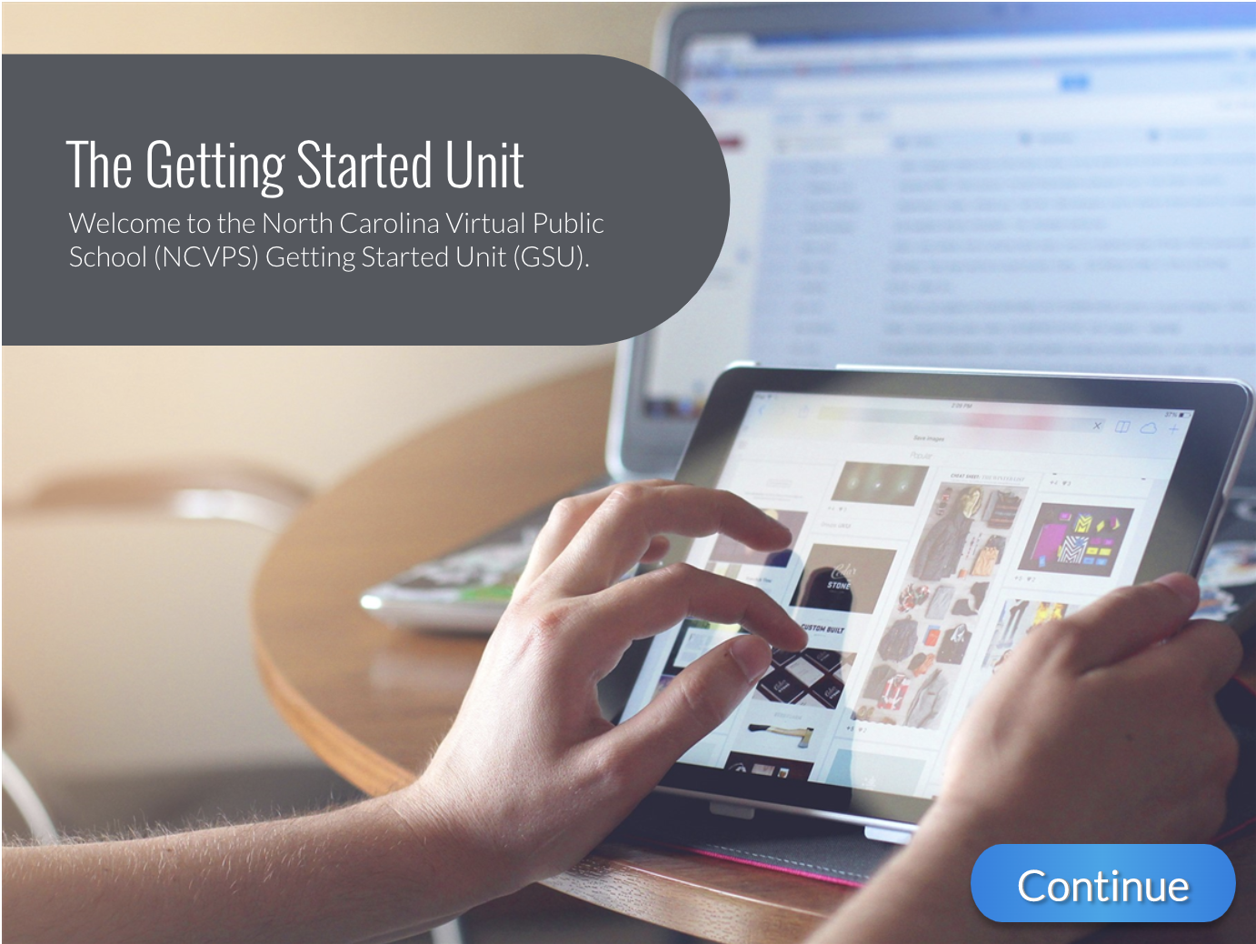 Getting Started Unit student orientation screenshot