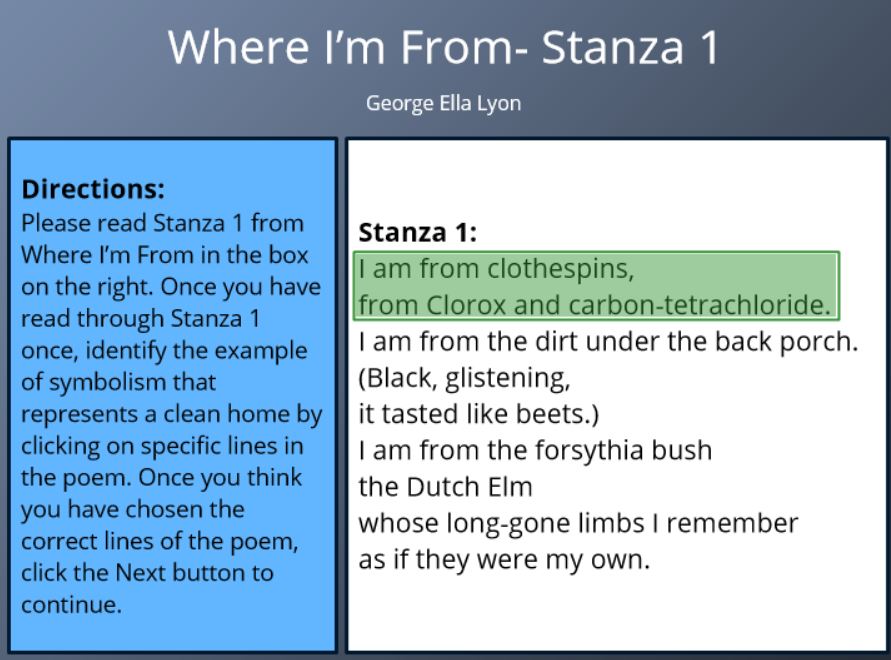 Screenshot of the first page of the SIFT learning object activity that serves as the featured image for the blog post